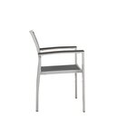 Chaise dextrieur aluminium et toile GEORGIA gris argent