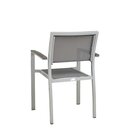 Chaise dextrieur aluminium et toile GEORGIA gris argent
