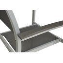 Chaise dextrieur aluminium et toile GEORGIA gris argent