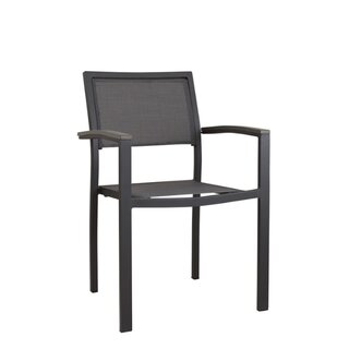 Chaise dextrieur aluminium et toile GEORGIA gris anthracite