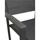 Chaise dextrieur aluminium et toile GEORGIA gris anthracite