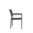 Chaise dextrieur aluminium et toile GEORGIA gris anthracite