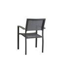 Chaise dextrieur aluminium et toile GEORGIA gris anthracite