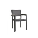 Chaise dextrieur aluminium et toile GEORGIA gris anthracite