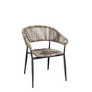Chaise dextrieur aluminium et corde tresse JACORA gris ml