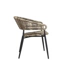 Chaise dextrieur aluminium et corde tresse JACORA gris ml