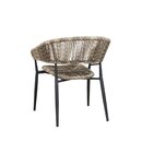 Chaise dextrieur aluminium et corde tresse JACORA gris ml