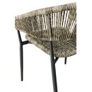 Chaise dextrieur aluminium et corde tresse JACORA gris ml