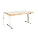 Table de rception pliante Clap S67  140 x 70 cm Bton fonc