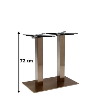 Pied de table double en inox coloris cuivre TG-CO-407...