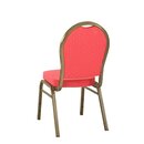 Chaise de banquet acier rembourr�e ALBIN 02 Bleu avec points dor�s Argent