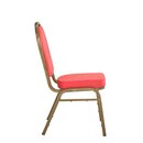 Chaise de banquet acier rembourr�e ALBIN 02 Bleu avec points dor�s Argent
