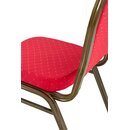 Chaise de banquet acier rembourr�e ALBIN 02 Bleu avec points dor�s Argent
