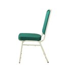 Chaise de banquet acier rembourre ALBIN 11 Vert avec points dors Or