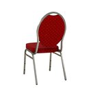Chaise de banquet acier rembourr�e ALBIN 01 Noir avec points dor�s