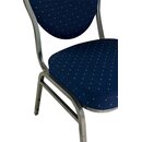 Chaise de banquet acier rembourr�e ALBIN 01 Noir avec points dor�s