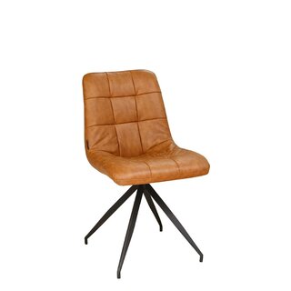 Chaise style industriel en mtal rembourre simili cuir...