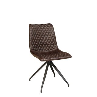 Chaise style industriel en mtal rembourre simili cuir...