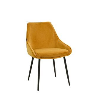 Chaise en mtal rembourre RANIA Gold