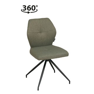 Chaise rotative style industriel en mtal rembourre...