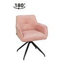 Chaise rotative rembourre bimatire DUNA-A Rose
