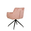 Chaise rotative rembourre bimatire DUNA-A Rose