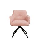 Chaise rotative rembourre bimatire DUNA-A Rose