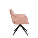 Chaise rotative rembourre bimatire DUNA-A Rose