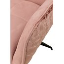 Chaise rotative rembourre bimatire DUNA-A Rose