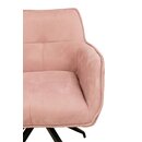 Chaise rotative rembourre bimatire DUNA-A Rose