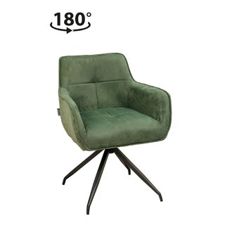 Chaise rotative rembourre bimatire DUNA-A Vert