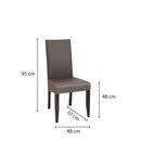 Chaise en bois rembourre PATIA-PLUS Blanc Simili-cuir