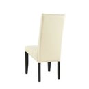 Chaise en bois rembourre PATIA-PLUS Blanc Simili-cuir