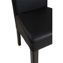 Chaise en bois rembourrée PATIA-PLUS Hêtre naturel Simili-cuir