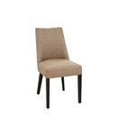 Chaise en bois rembourr�e RIMORA H�tre fonc� Simili-cuir
