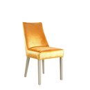 Chaise en bois rembourr�e RIMORA H�tre fonc� Simili-cuir
