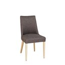 Chaise en bois rembourr�e RIMORA Cerisier Simili-cuir