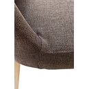 Chaise en bois rembourr�e RIMORA Cerisier Simili-cuir