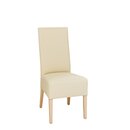 Chaise en bois rembourr�e SANDRA Noir Simili-cuir