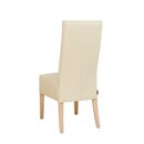 Chaise en bois rembourr�e SANDRA Noir Simili-cuir