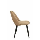 Chaise en mtal rembourre velours USON Hogan Sable