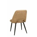 Chaise en mtal rembourre velours USON Hogan Sable