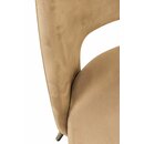 Chaise en mtal rembourre velours USON Hogan Sable