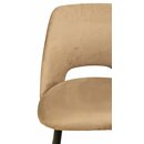 Chaise en mtal rembourre velours USON Hogan Sable