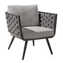 Fauteuil lounge extrieur gris taupe BENTIO
