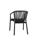 Chaise dextrieur aluminium et fibres tresses anthracite BHUTAN