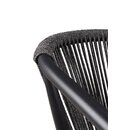 Chaise dextrieur aluminium et fibres tresses anthracite BHUTAN