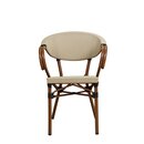 Chaise dextrieur empilable sable GANU