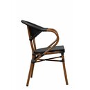 Chaise dextrieur empilable noir GANU