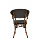 Chaise dextrieur empilable noir GANU